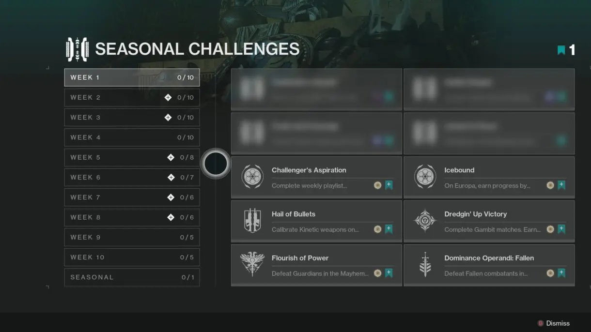destiny 2 desafios de temporada