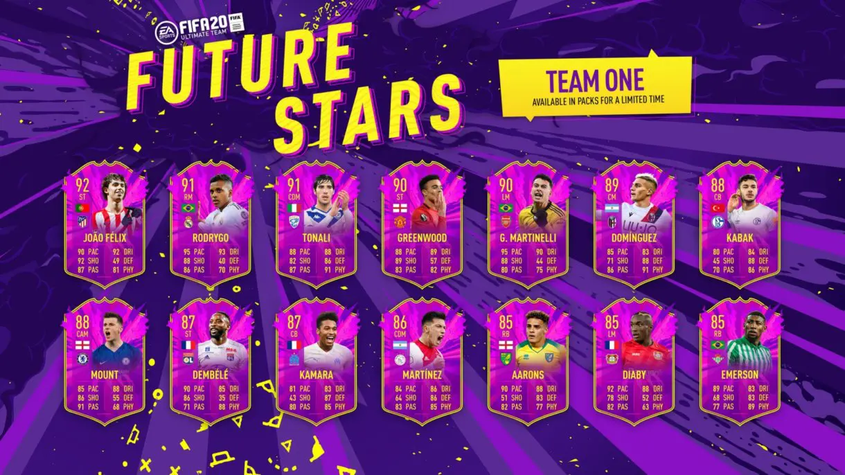 FIFA 21 Ultimate Team Future Stars primer equipo FIFA 20