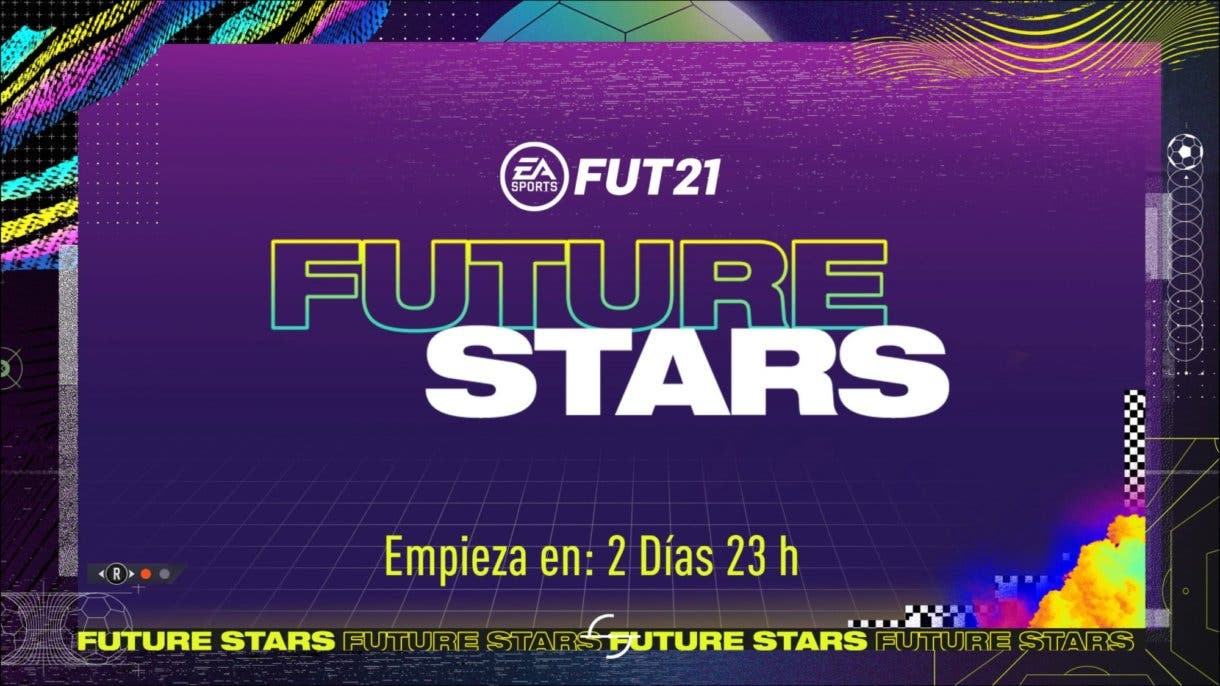 Pantalla de carga actual previa a Ultimate Team. Future Stars FIFA 21
