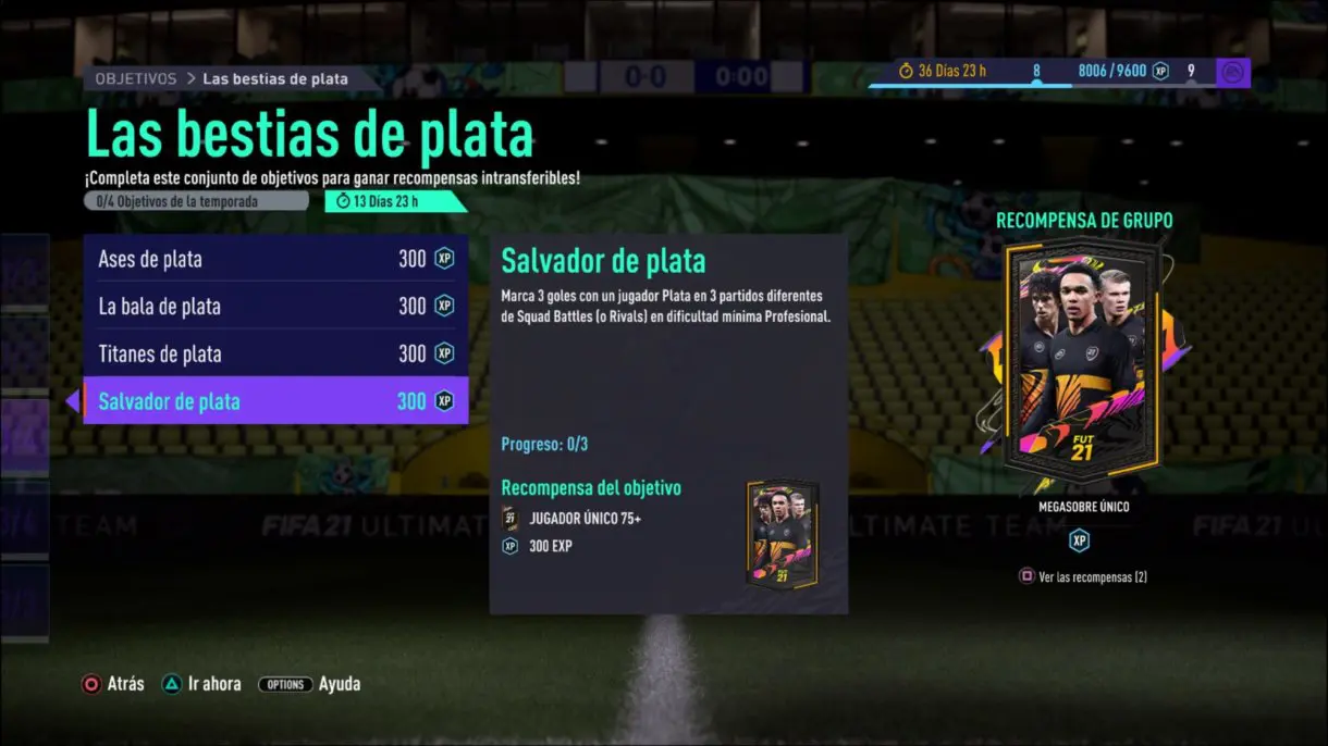 Bestias de Plata grupo de objetivos FIFA 21 Ultimate Team sobre gratuito (Megasobre Único)