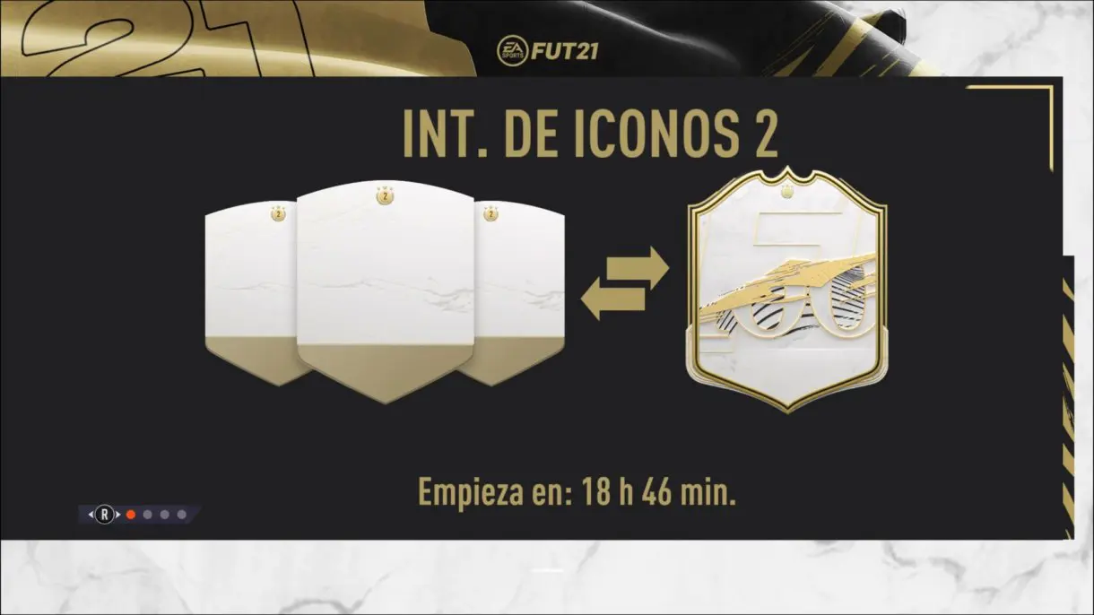 Pantalla de carga actual, que confirma la aparición de la segunda tanda de Icon Swaps. FIFA 21 Ultimate Team