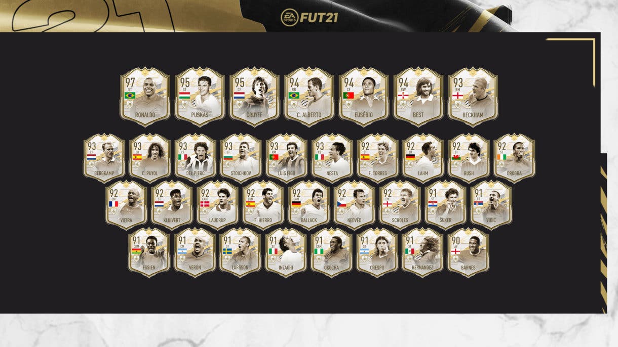 Primera tanda cartas Moments FIFA 21 Ultimate Team (un tercio de las totales)