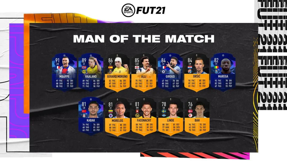 Primera tanda de jugadores MOTM. FIFA 21 Ultimate Team