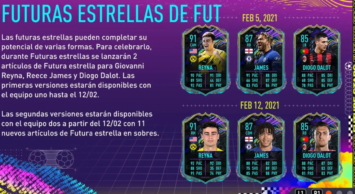 FIFA 21 Ultimate Team Future Stars repetibles.