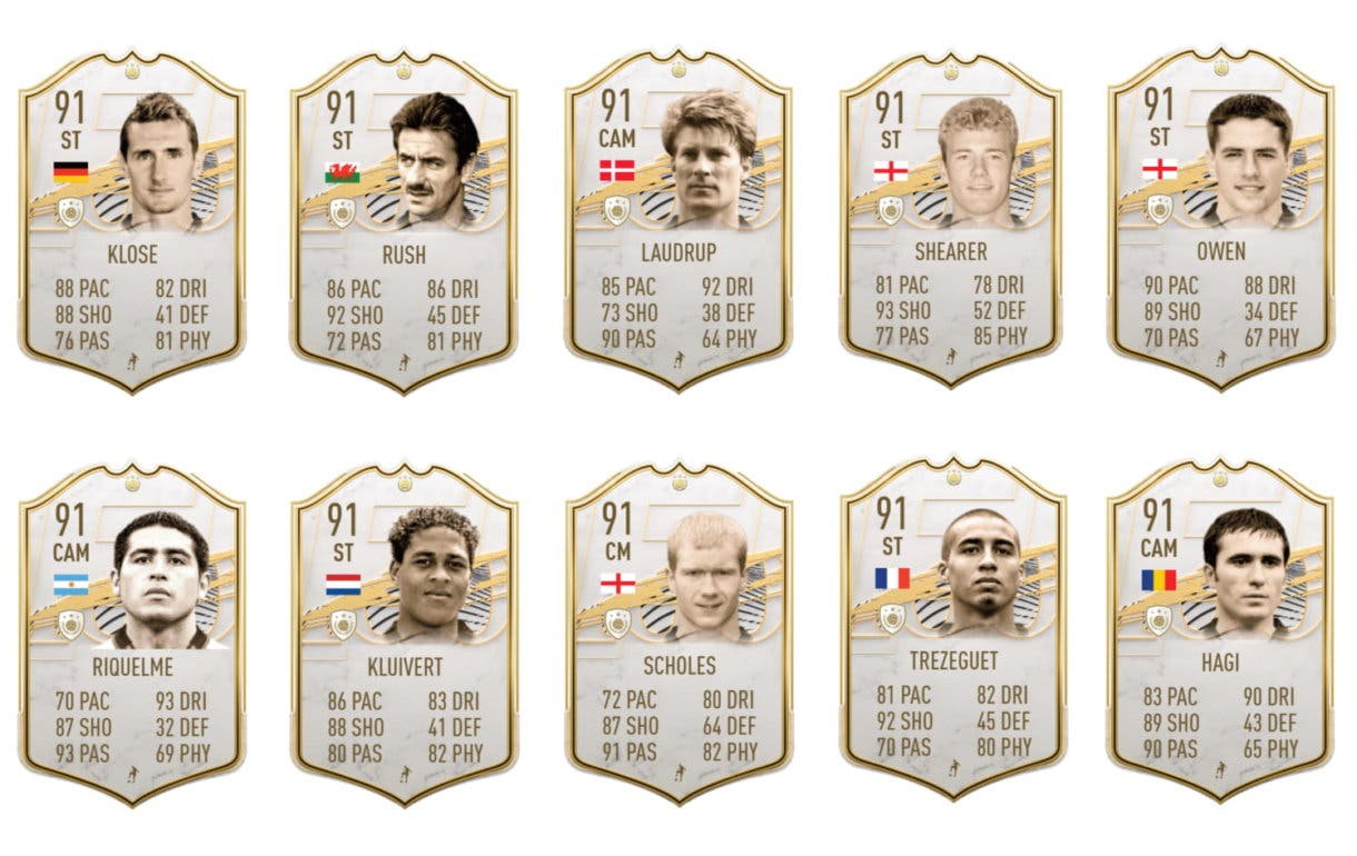 FIFA 21 Ultimate Team Icon Swaps segunda tanda Icono +91 Prime asegurado cartas de bajo nivel