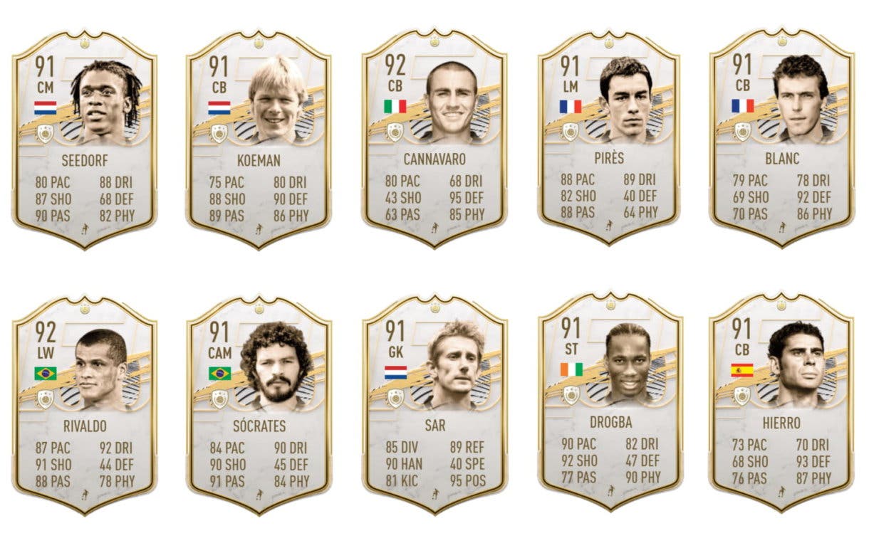 FIFA 21 Ultimate Team Icon Swaps segunda tanda Icono +91 Prime asegurado cartas útiles