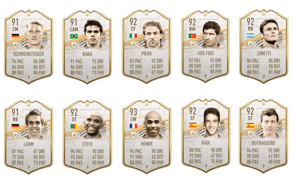 FIFA 21 Ultimate Team Icon Swaps segunda tanda Icono +91 Prime asegurado cartas muy buenas