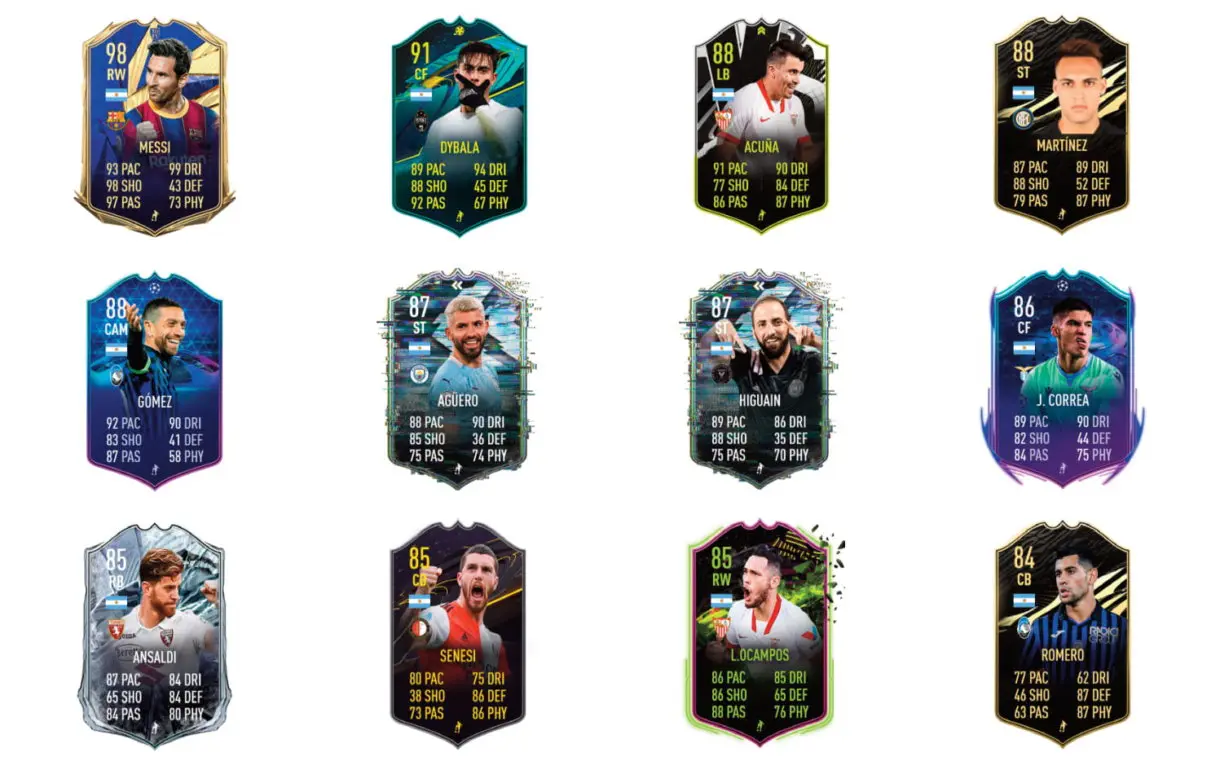 FIFA 21 Ultimate Team Darío Benedetto Jugador de Liga links naranjas