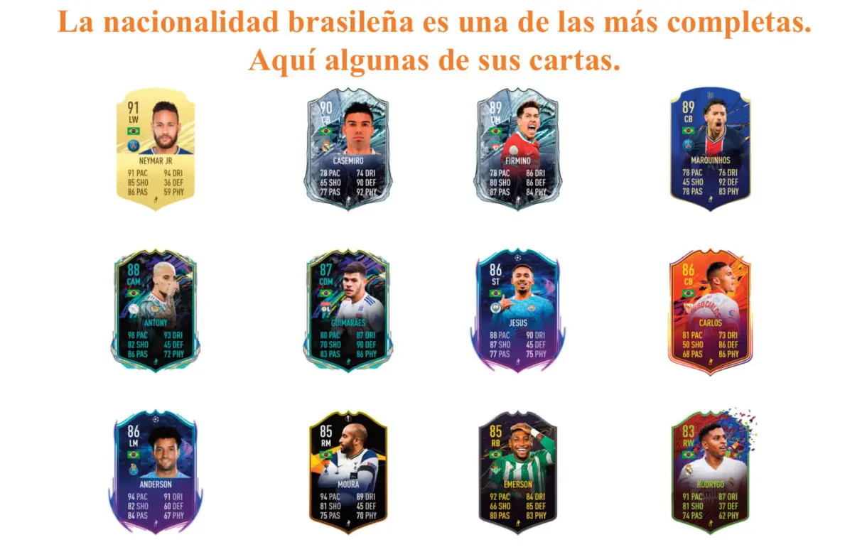 Reinier Future Stars. FIFA 21 Ultimate Team links naranjas