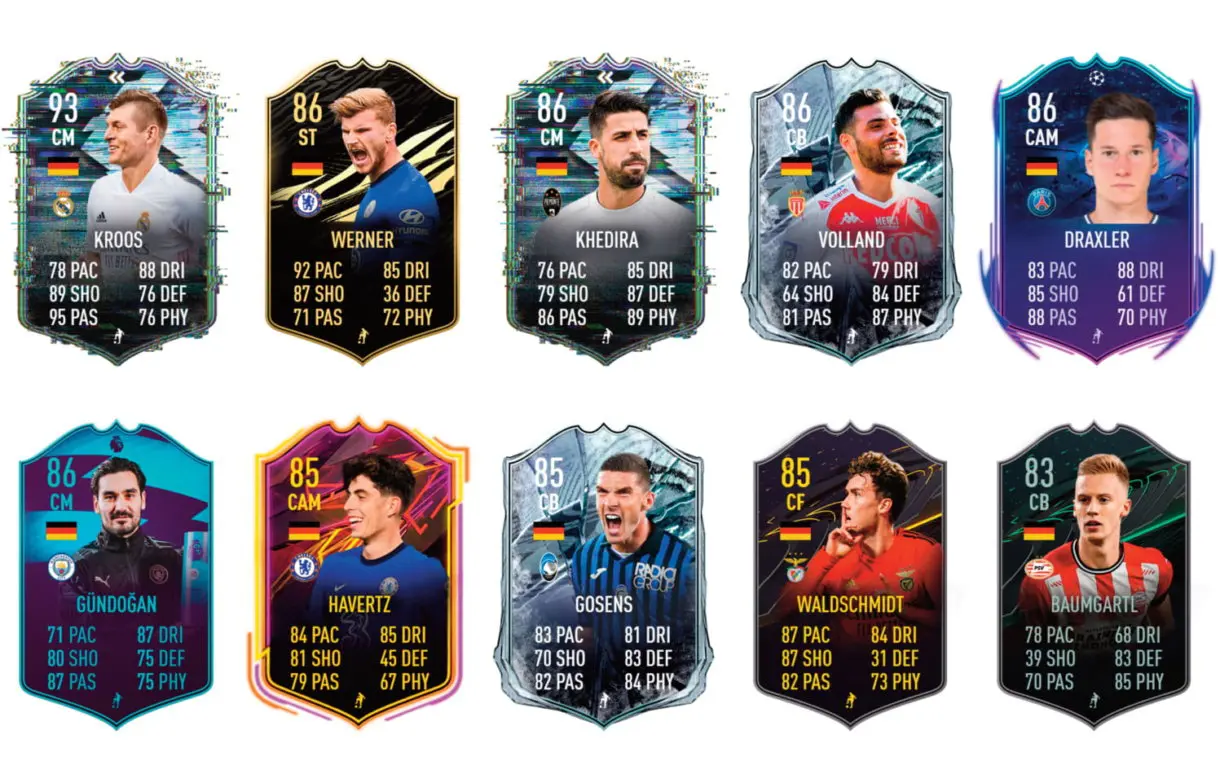 FIFA 21 Ultimate Team Thomas Müller Moments links naranjas