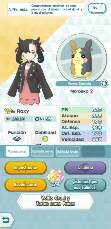 pokemon masters ex roxy y morpeko