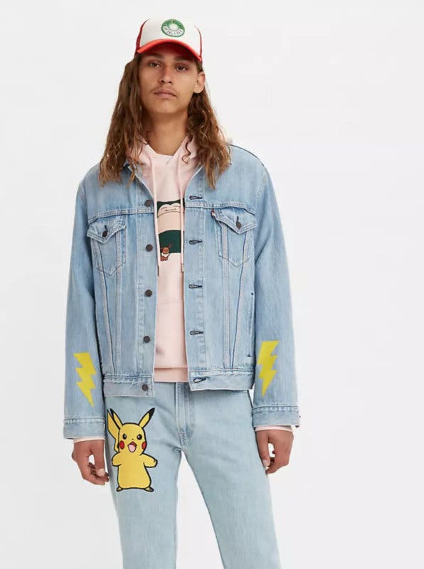 Pokemon ropa Levis conjunto Pikachu