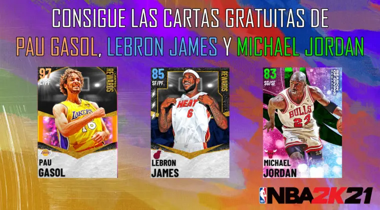 Imagen de NBA 2K21 MyTEAM: consigue las cartas gratuitas de Pau Gasol, LeBron James y Michael Jordan