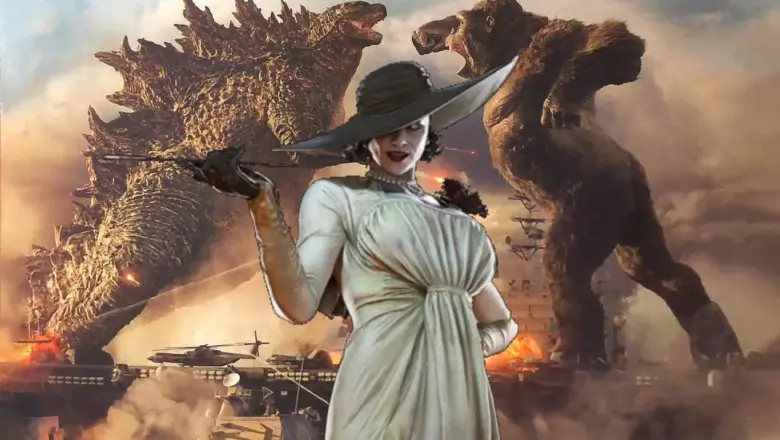 residente evil 8 village godzilla v skong