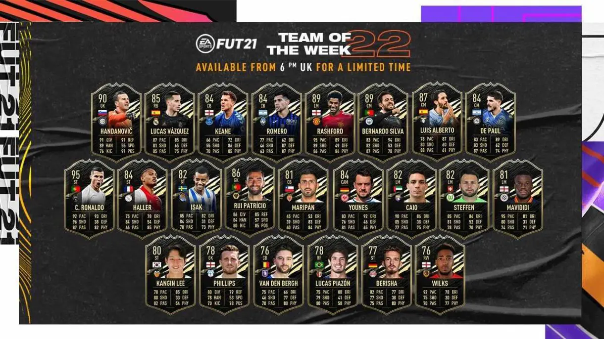 FIFA 21 Ultimate Team Equipo de la Semana TOTW 22