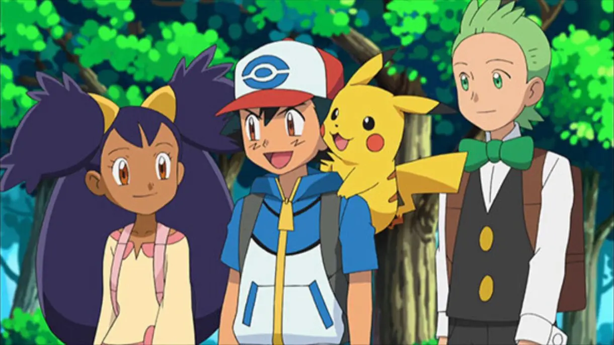 anime de Pokemon Teselia Ash Iris Millo