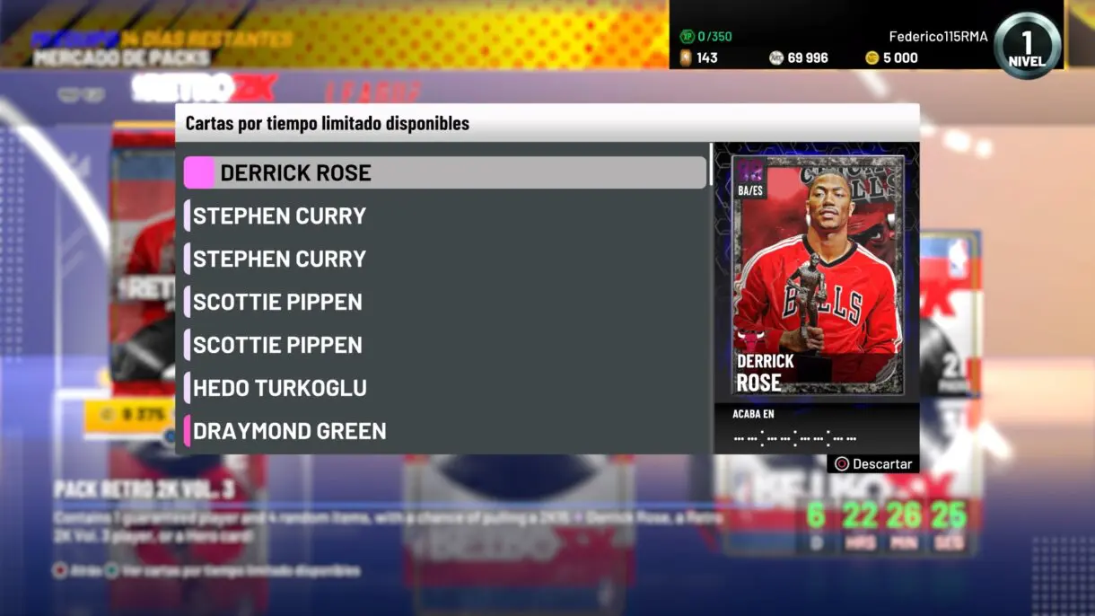 cartas coleccion retro2k vol 3 nba 2k21 mi equipo semana 4