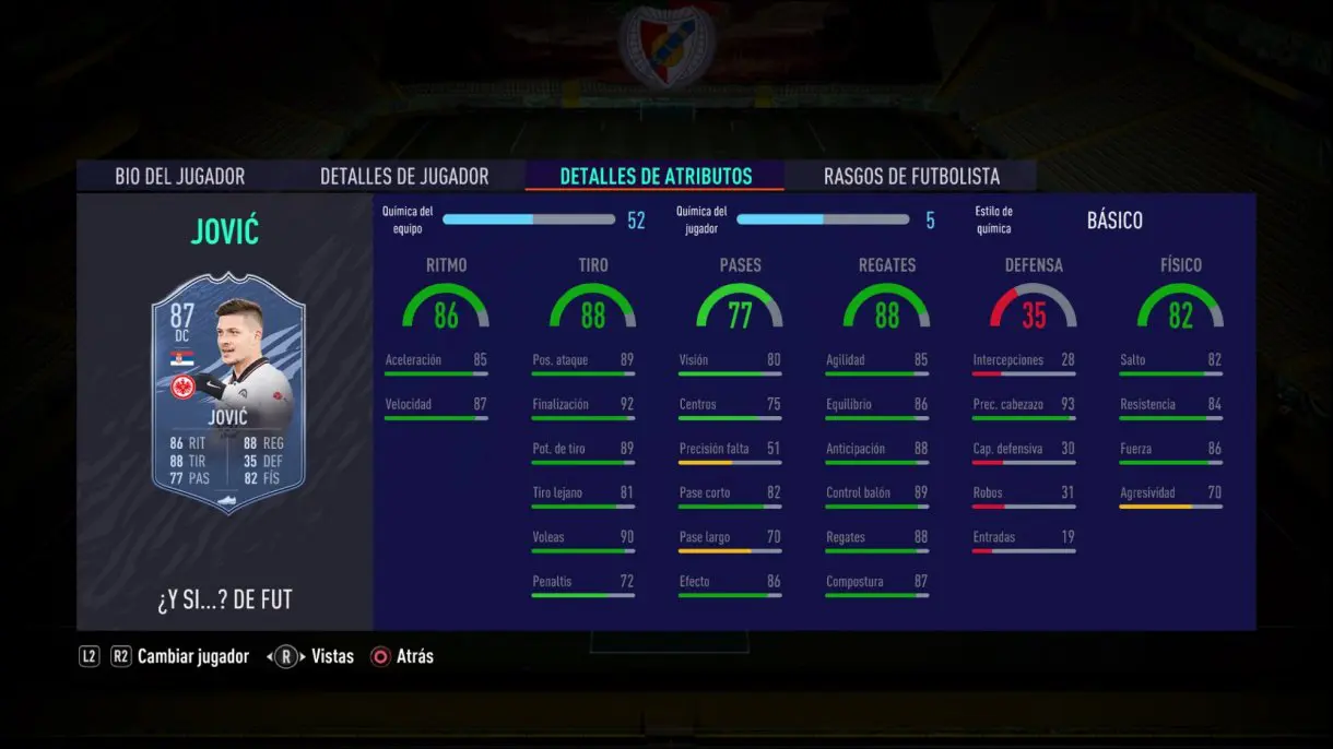 FIFA 21 Ultimate Team alternativas baratas a Butragueño Icono stats in game Jovic What IF¡f