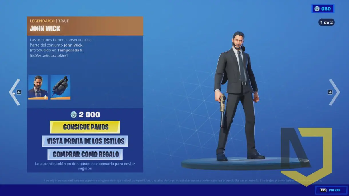 fortnite john wick 1