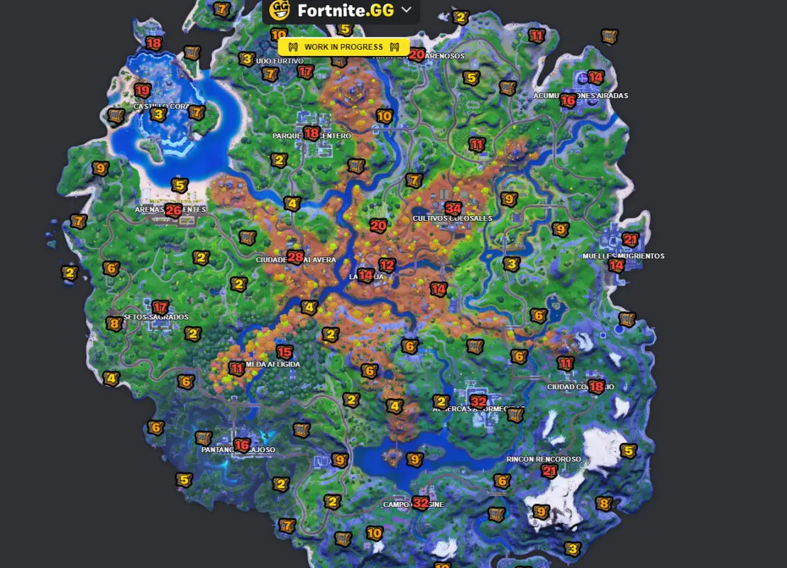 fortnite mapa cofres