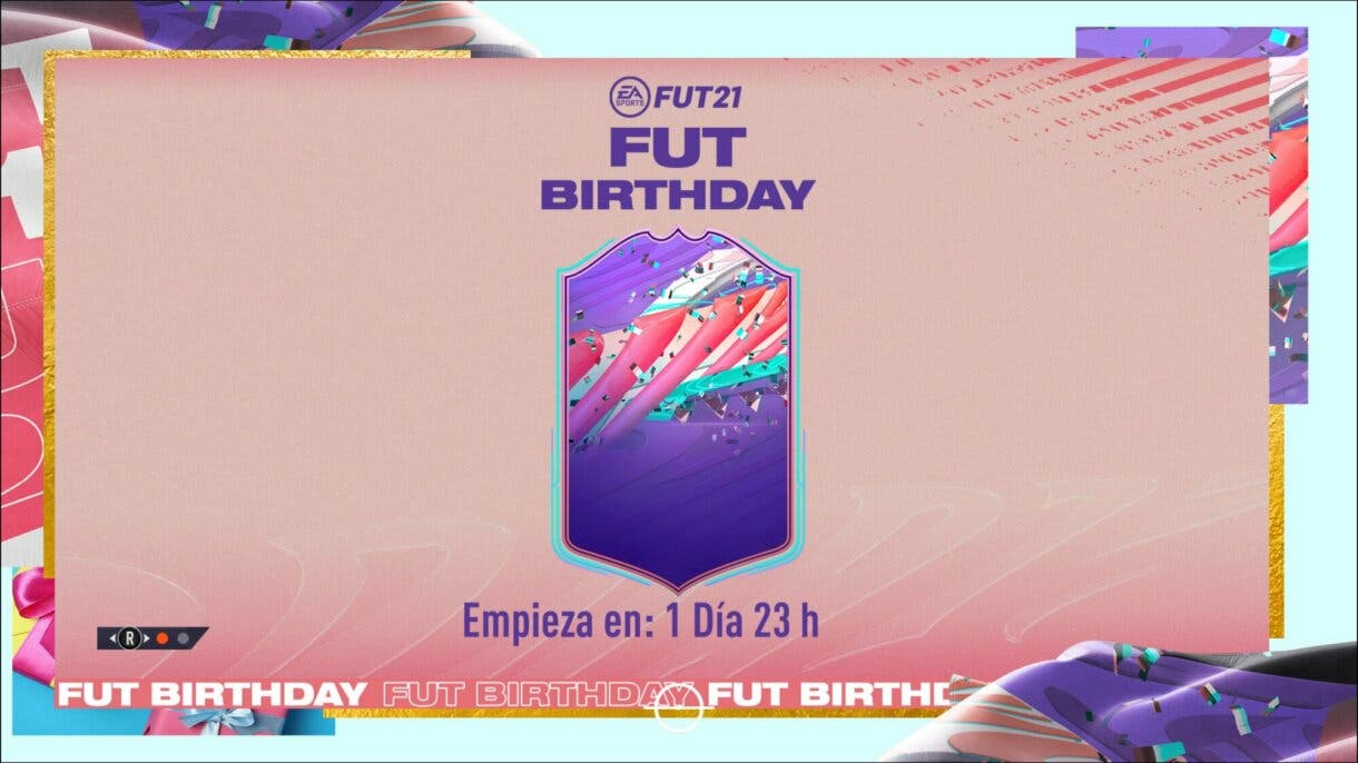 Diseño oficial de la carta FUT Birthday en FIFA 21 Ultimate Team