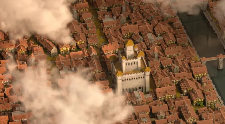 Imagen de Recrean Shiganshina (Shingeki no Kyojin) a tamaño real en Minecraft