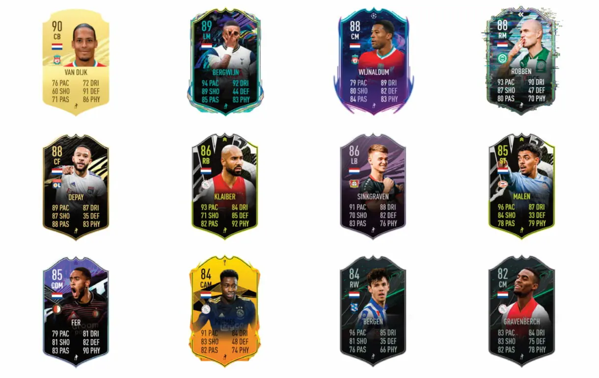 FIFA 21 Ultimate Team Huntelaar FUT Birthday links naranjas