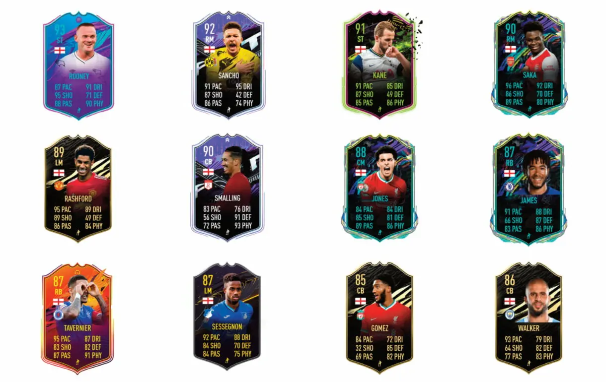 FIFA 21 Ultimate Team Ian Wright Moments review SBC Icono links verdes Inglaterra.