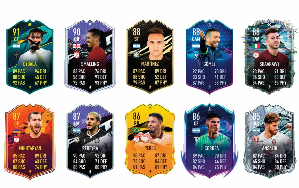 FIFA 21 Ultimate Team Javier Pastore Jugador de Liga links verdes.