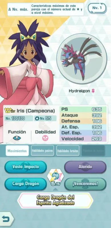 Pokemon Masters EX Iris y Hydreigon