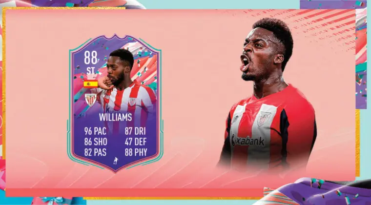 Imagen de FIFA 21: review de Iñaki Williams FUT Birthday. ¿El mejor DC de la Liga Santander?
