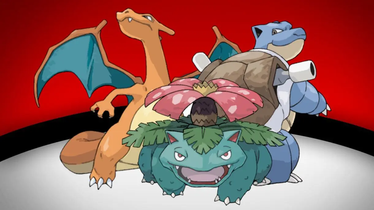 Venusaur Charizard y Blastoise Pokemon inicial