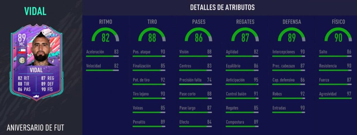 FIFA 21 Ultimate Team Arturo Vidal FUT Birthday stats in game