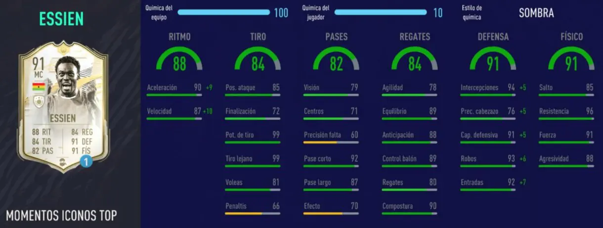 FIFA 21 Ultimate Team review Icono Moments SBC Michael Essien stats in game