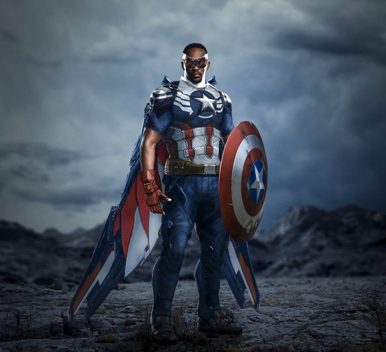 Así de espectacular luciría Sam Wilson como Capitán América en Falcon y