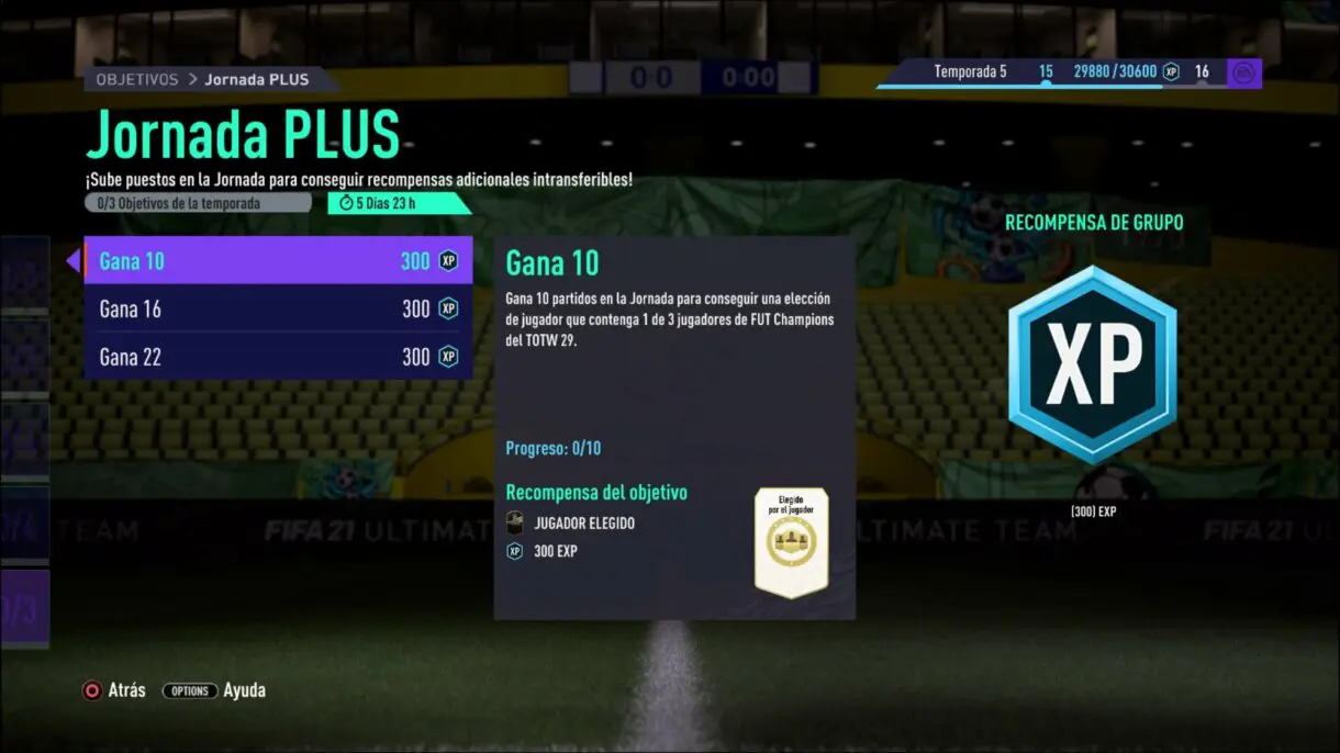 FIFA 21 Ultimate Team objetivos Jornada PLUS FUT Champions player picks extra gratuitos