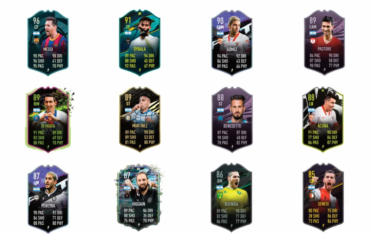 FIFA 21 Ultimate Team Lo Celso Showdown links naranjas