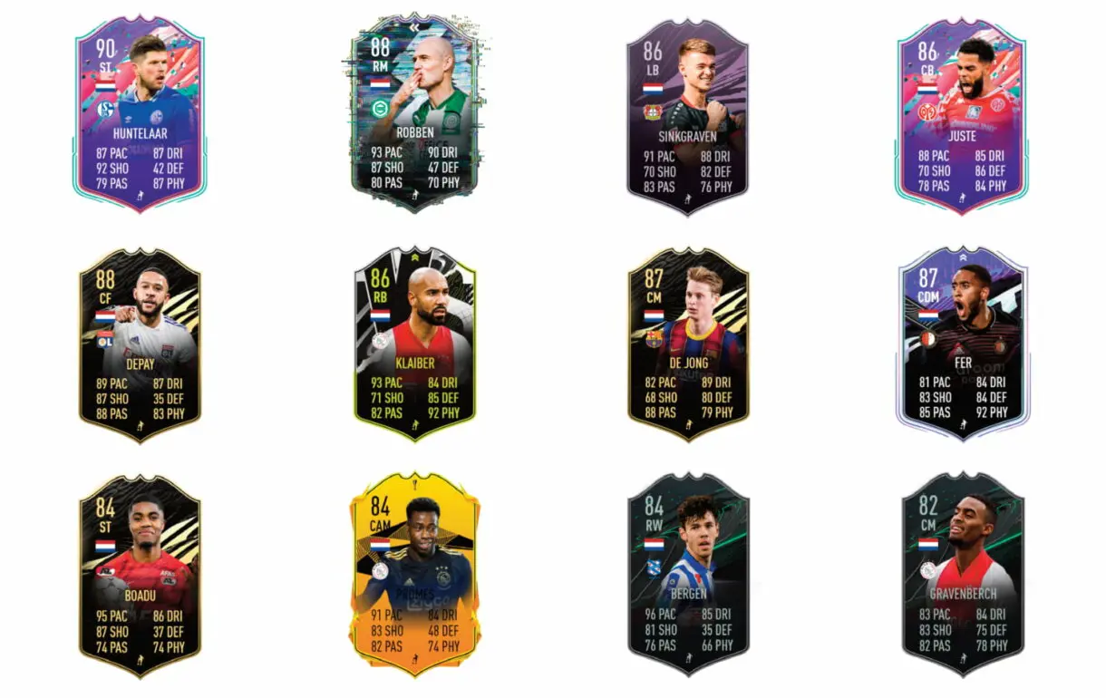 FIFA 21 Ultimate Team links naranjas de Aké Showdown.