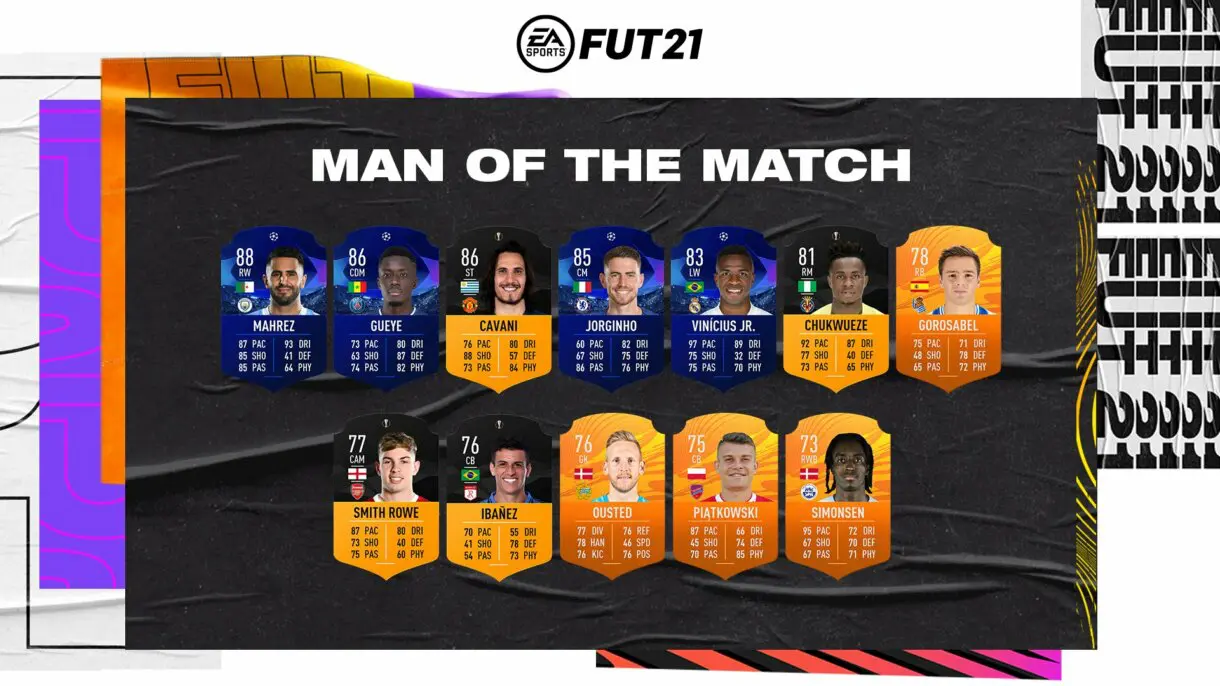 Nueva tanda de cartas MOTM FIFA 21 Ultimate Team
