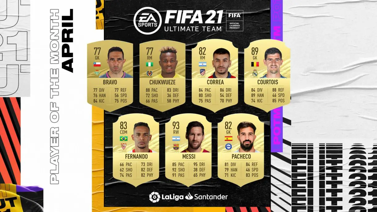 FIFA 21 Ultimate Team Nominados POTM LaLiga Santander Abril