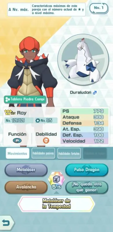 Pokemon Masters EX Roy y Duraludon