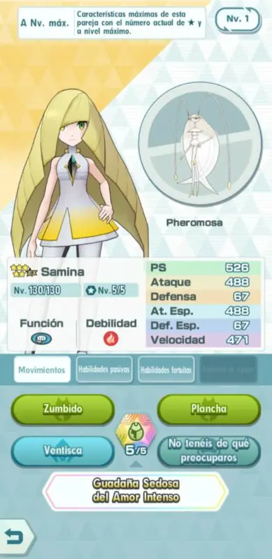 Pokemon Masters EX Samina Pheromosa