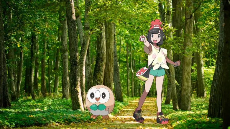 Pokemon Masters EX Selene y Rowlet