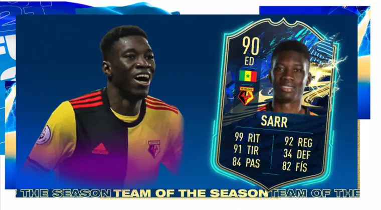 Imagen de FIFA 21: ¿Merece la pena Ismaïla Sarr TOTS? + Solución del SBC