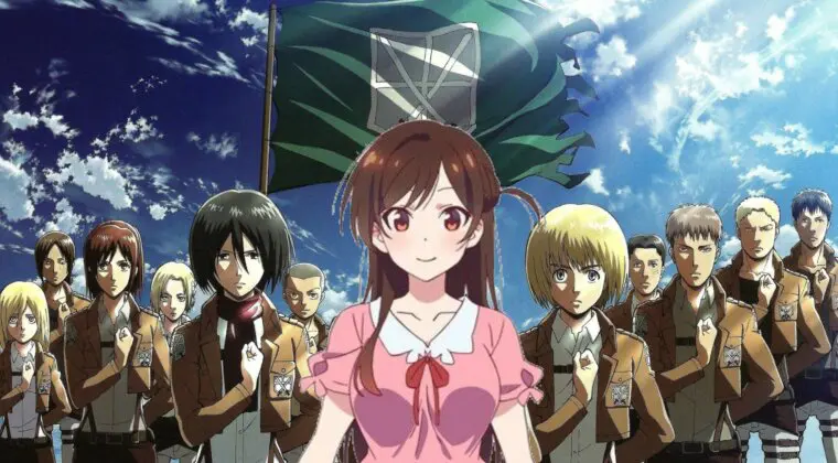 Imagen de El autor de Rent-a-Girlfriend convierte a Chizuru en un personaje de Shingeki no Kyojin