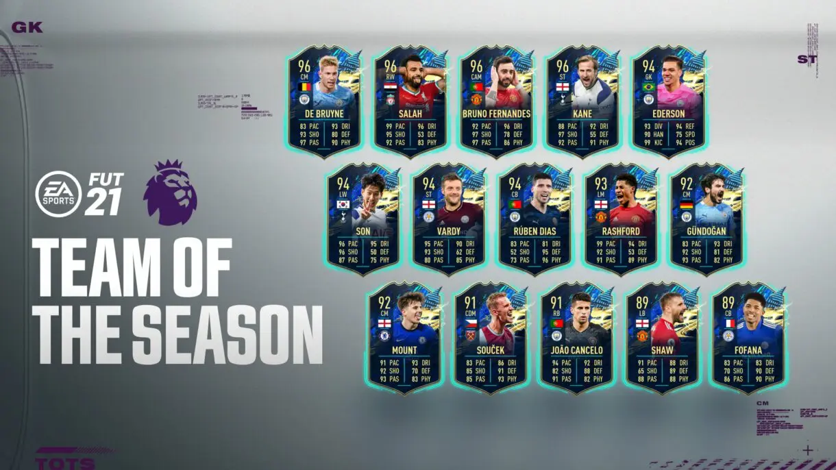 FIFA 21 Ultimate Team TOTS de la Premier League Equipo de la Temporada oficial
