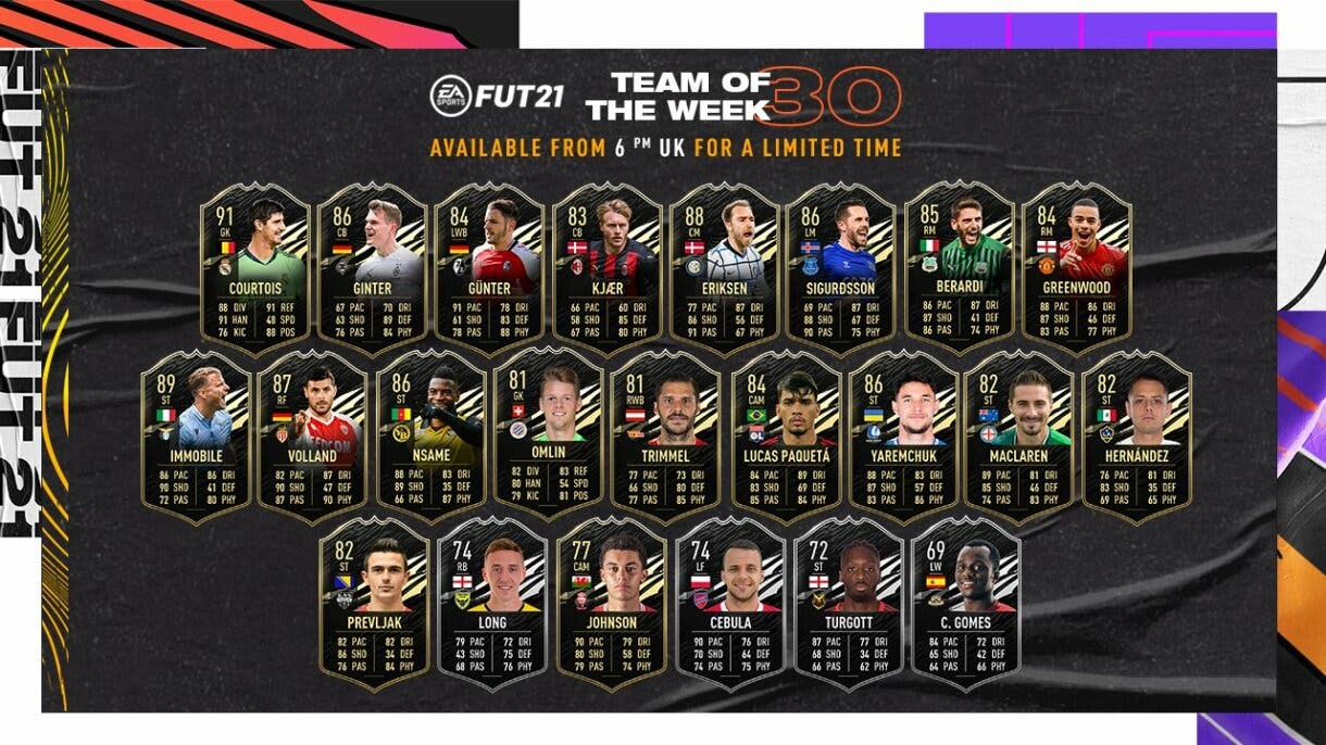 FIFA 21 Ultimate Team TOTW 30