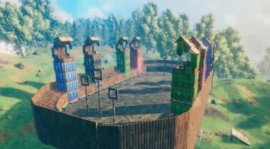 Imagen de Valheim: Un jugador recrea múltiples segmentos icónicos de Hogwarts de Harry Potter