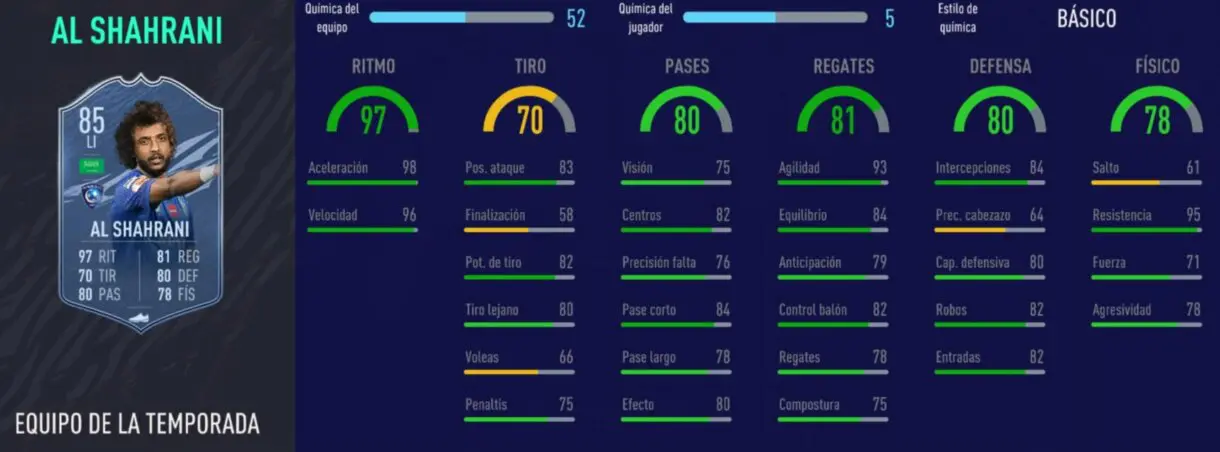 FIFA 21: ¿Qué cartas TOTS de la Liga Saudí son interesantes y cuáles no merecen la pena? + Cómo linkearlos stats in game de Al Shahrani