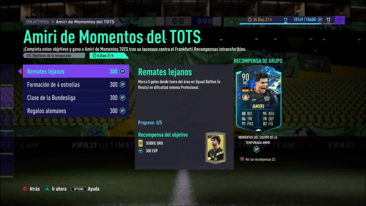 FIFA 21: consigue fácilmente a Amiri TOTS Moments, la nueva carta free to play Ultimate Team objetivos fecha de expiración